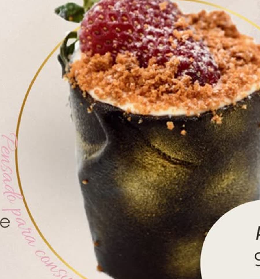 Crocante de chocolate e maracujá